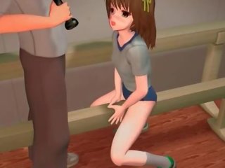 Hentai hentai sinh viên fucked lược với một bóng chày gậy