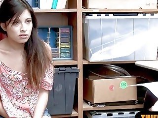 Marvellous latina teen shoplifter busted and gets fucked hard - xxx clip at Ah-Me