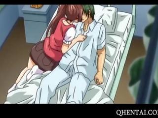 Hentai deity takes manhood in a hospital bed