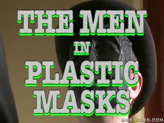 В люди в пластиковий masks
