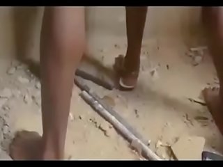 African nigerian ghetto buddies gangbang a virgin / Part 1